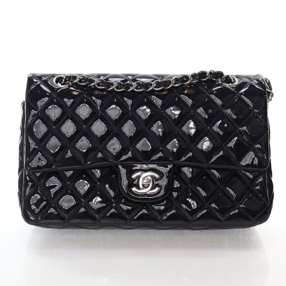 Chanel Handbags - Chanel Medium Patent Classic Double Flap Bag
